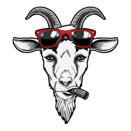 Goat Wearing Sunglasses